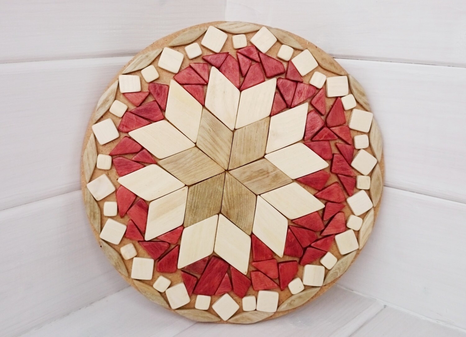 Wooden Hot Pad Wooden Trivet Kitchen Decor Rustic Style