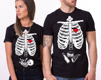 Halloween maternity shirt, maternity shirt, matching Halloween shirts, skeleton baby shirt, Halloween shirt, Baby boy, UNISEX