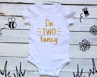 I'm TWO Fancy 2nd Birthday Outfit Girl 2nd Birthday Shirt It's My Birthday Shirt Fancy Birthday Outfit 2 Years Old Birthday Second Birthday
