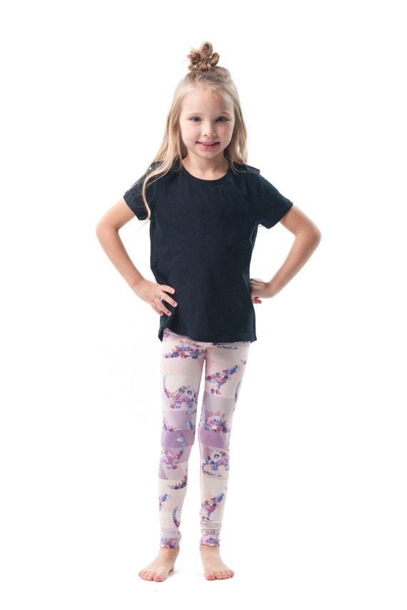 Gypsy Dino Kids Legging Printed Pressed Flower Art Baby