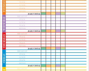 Weight loss chart | Etsy