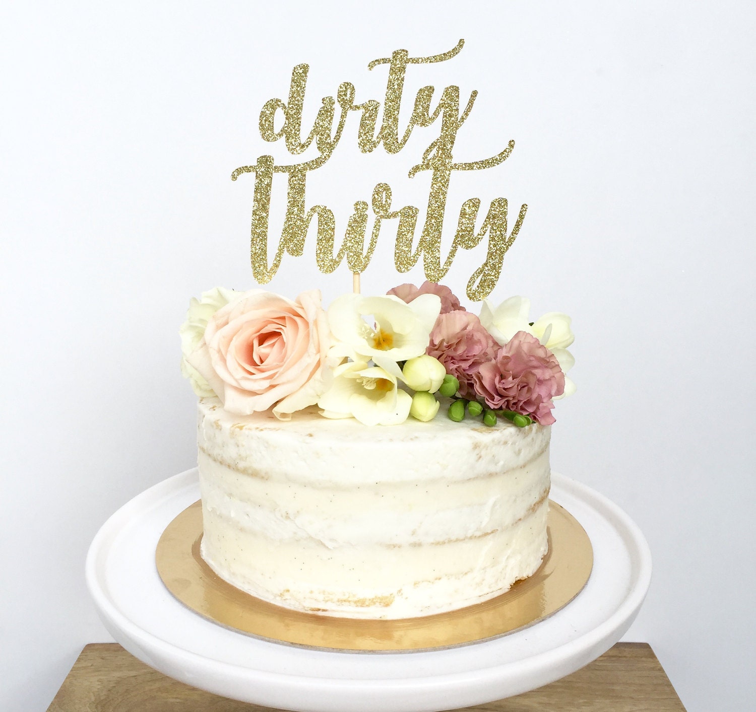 Dirty Thirty Glitter Cake Topper Thirty 30 Dirty Thirty