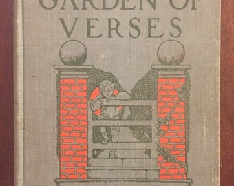 A Child's Garden of Verses, by Robert Louis Stevenson, 1909 vintage children's book