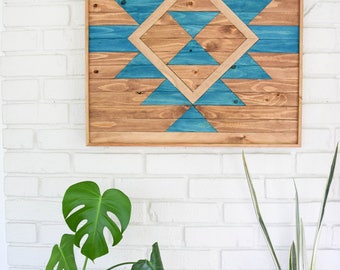 Reclaimed Wood Wall Art - Wooden Wall Art - Geometric Wood Art - Wooden Wall Art Hanging - Modern Wood Art - Boho Wood Art - Wood Wall Decor