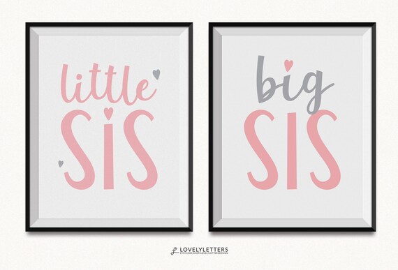 Little Sister Print / Sister Print / DIGITAL / Sisters Sign / Little ...