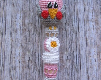 Pink gift baby girl rattle bird unique baby girl gift toddler girl baby love toys teething girl stylish gift little princess tender gift