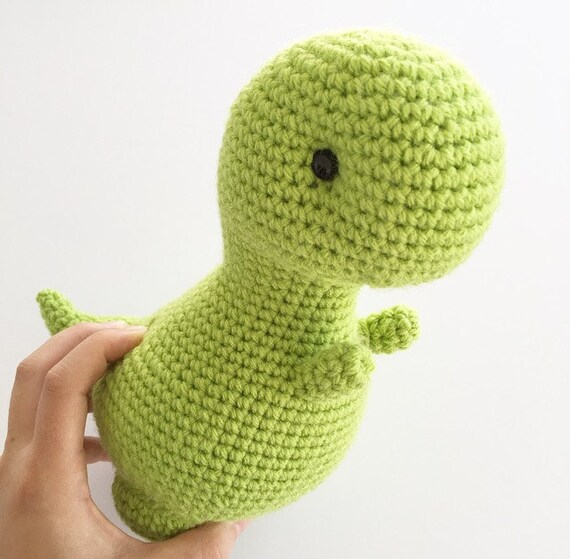 stuffed crochet dinosaur