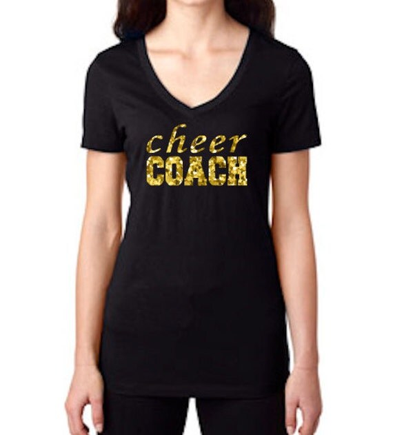 Cheer Coach Shirt Cheer Shirt Glitter Cheer Shirt Coach