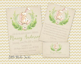bunny baby shower invitations