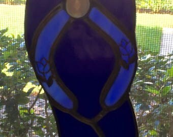 Stained Glass Flip Flop Suncatcher Sandals Summer