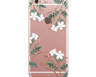 Flowers iPhone Case Clear Transparent Phone Cases Cover Etui 5/5S/6/6S/6PLUS/7/7PLUS KYOUSTUFF