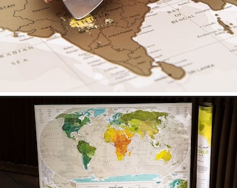 Unique Wedding Gift for Couple – Scratch off Travel Map by TheMapLab