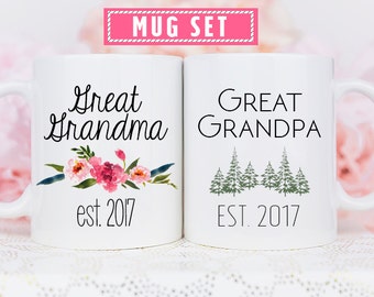 Great Grandparent Mug Set, Mug Set Great Grandparents, Great Grandma Mug, Mug for Great Grandma, Great Grandma Grandpa Mug Set, Mug Set
