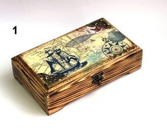Cash box Money box Wood box Jewelry box Wood money box Saving box Credit card case Business card holder Wooden box Birthday gift Man gift