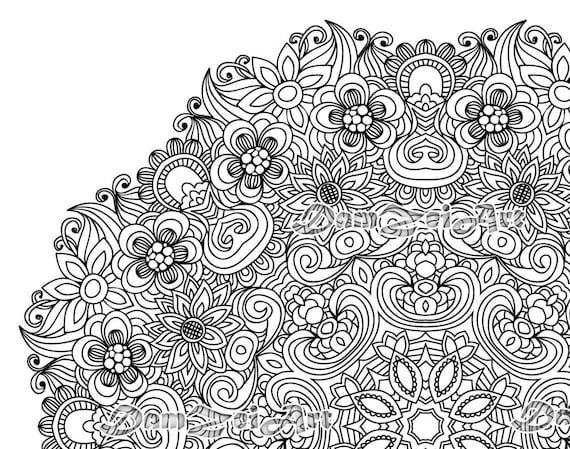 Flower Mandala Coloring Page Printable Pdf Blank Mandala