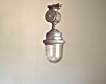 Large factory lamp, Industrial lamp, Ship lamp, Pendant light, Industrial lighting, Loft lighting, Soviet lamp, Soviet Urban outdoor light