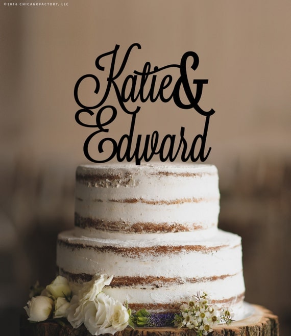 Couple Cake Topper Wedding Cake Topper Custom Name Topper