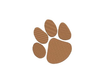 Tiger paw embroidery design - 5 SIZE - Mini paw fill stitch embroidery pattern files - Machine embroidery design - INSTANT DOWNLOAD