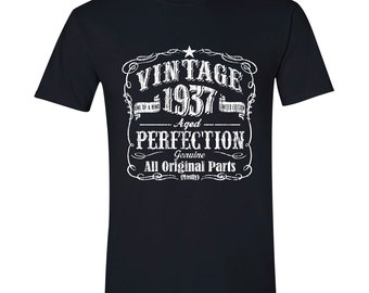 80th Birthday, 1937 Birthday, 1937 Legend. Men’s T-Shirt, 80th Birthday Gift, 80th Birthday Idea, 80 Birthday Present, 80 years BLACK 1937