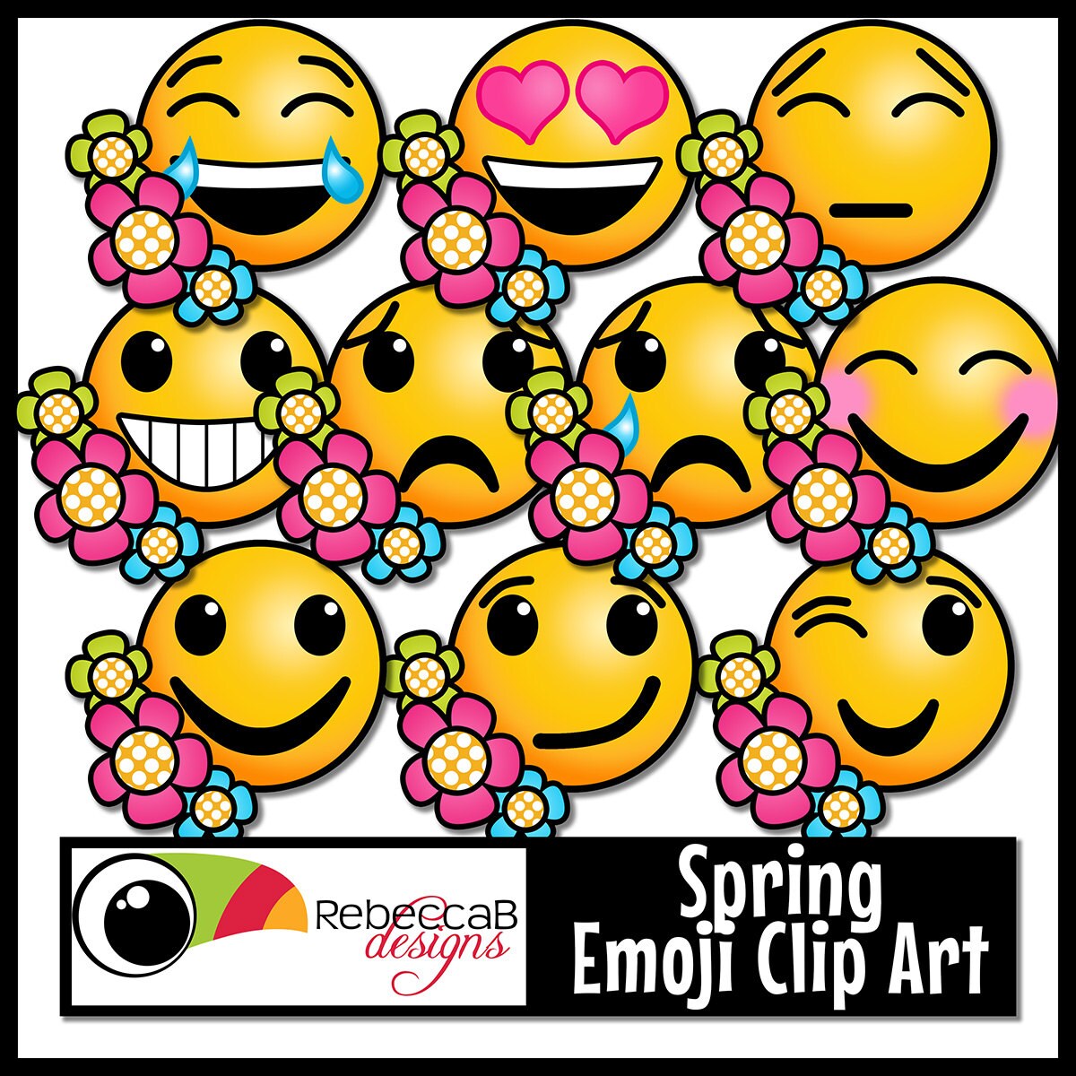 Spring Emoji Clip Art Emoji Faces Spring Emoji Clip Art