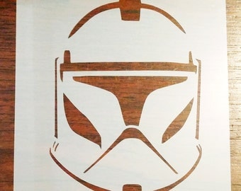 Clone Trooper Star Wars Stencil Mask Reusable Mylar Sheet for Arts & Crafts, DIY