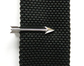 Men's silver arrow tie clip wedding groomsmen gift for men retro arrow tie clip