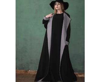 Black Dubai Abaya, Bussines abaya,Elegant Kimono Dress, Muslim dress, Plus size abaya, Maxi office coat,pied-de-poule outfit, Classic abaya