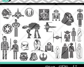 Silhouette svg,Star Wars svg, Darth Vader svg,Leia Organa svg,Han Solo svg,Boba Fett svg,Yoda svg,Skywalker svg,Designs,svg,dxf files