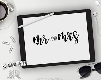 Wedding SVG, Mr. and Mrs. SVG, Cricut SVG, svg cutting file, svg files for wedding, Cricut Files Wedding, Mr. and Mrs. Clipart