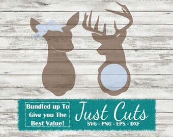 Deer monogram svg, deer, svg, monogram, frames, circle, circle dvg, deer svg, buck, doe, buck and doe, frame svg, svg, eps, png, dxf, bow