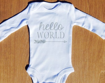  Hello world onesie  Etsy