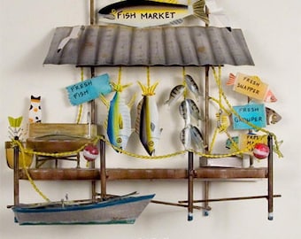 Fish Market Metal Wall Hanging - CA717