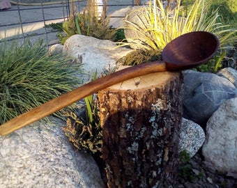 Vintage Wooden Spoon, Wooden Ladle, Wooden Dipper, Soup Ladle, Primitive Ladle, Wooden Utensils, Bulgarian Wooden Ladle.