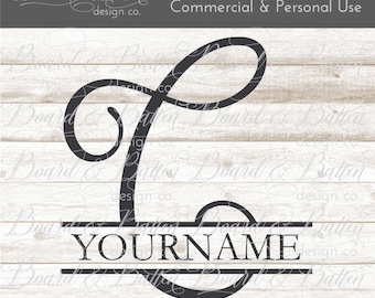 Download Split Monogram SVG Split Letter SVG Calligraphy Monogram