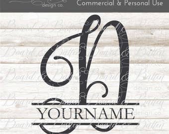 Download Split Monogram SVG Split Letter SVG Calligraphy Monogram