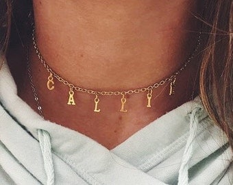 Personalized Name Necklace/Choker (Small Letters)