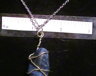 Items similar to Large Sodalite and Sterling 18-inch chain on Etsy
