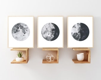 Moon Wall Art moon poster moon phases wall art moon print large prints Moon Wall Art moon poster moon phases wall art moon print large prints
