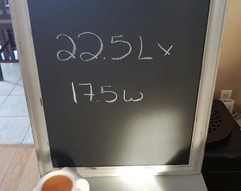 Grey distressed Chalkboard finished with Wax