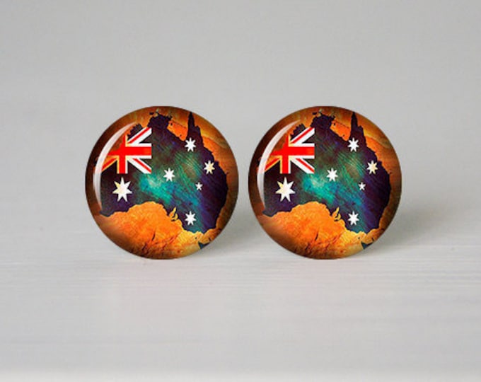 Australia map Earrinsg, Map Stud Earrings, Custom map earrings, Any county earrings, Sydney, Melbourne