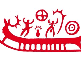 The Sun Boat - serigraphy print