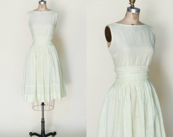 1950s Yellow Dress --- Vintage Day Dress