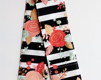 DSLR Camera Strap Cover- lens cap pocket and padding included- Rose