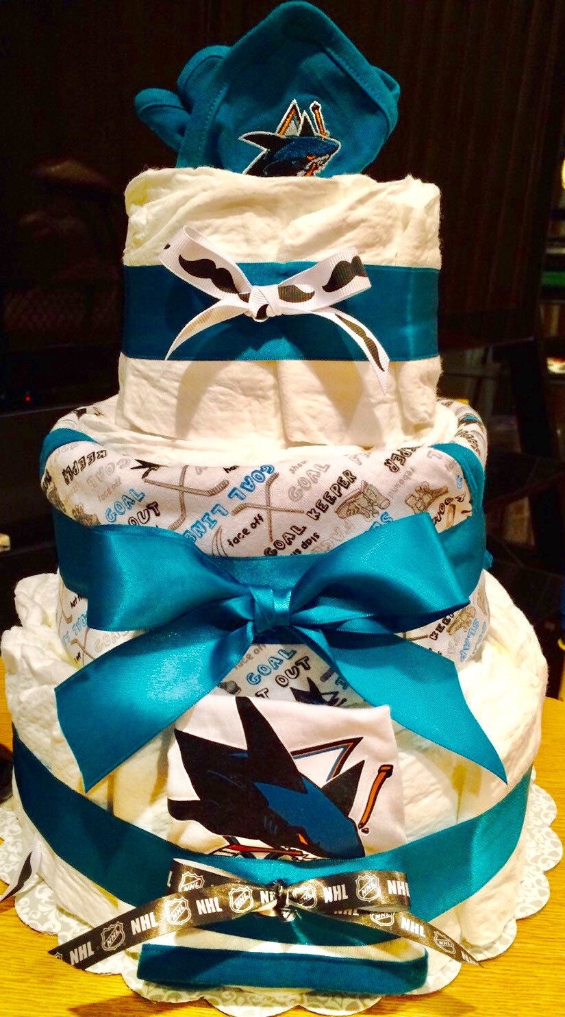 San Jose Sharks Baby Diaper Cake San Jose Sharks Baby Shower