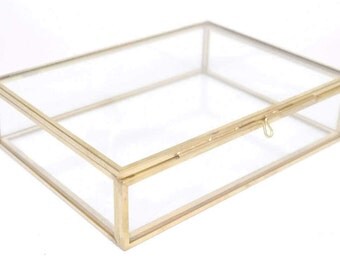 Rectangular Glass Box, Destash, Seconds, Glass Box, Jewellery Box, Jewelry Box, Glass Jewellery Box, Glass Jewelry Box, Keepsake Box