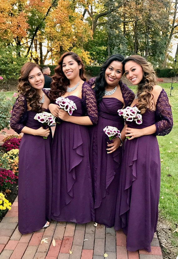  Bridesmaid  shawls  set of 4 purple bridesmaid  shawls  plum