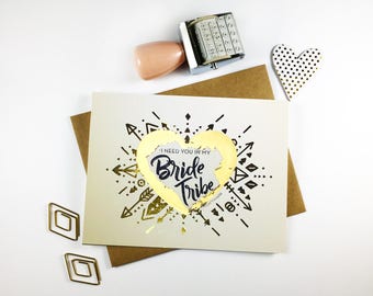 Scratch Off Will You Be My Bridesmaid Card, gold foil bridesmaid card, bride tribe card, wedding card, will you be my maid of honor - GBM15