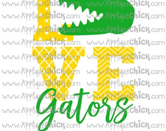 Love Gators SVG Clipart DXF