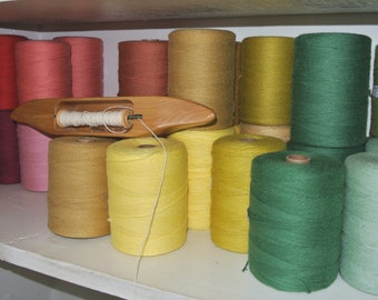 8/4 Cotton rug warp yarn 8 oz tube - weaving 39 colors available