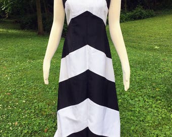 Vintage Jessica McClintock Prom Dress Formal Black and White Gown